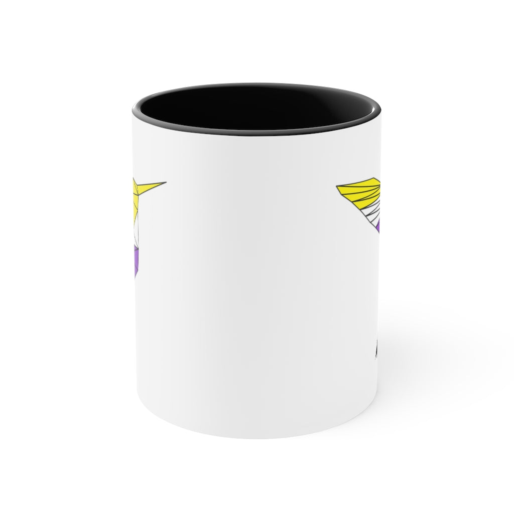 Polygon Hummingbird Nonbinary Accent Mug