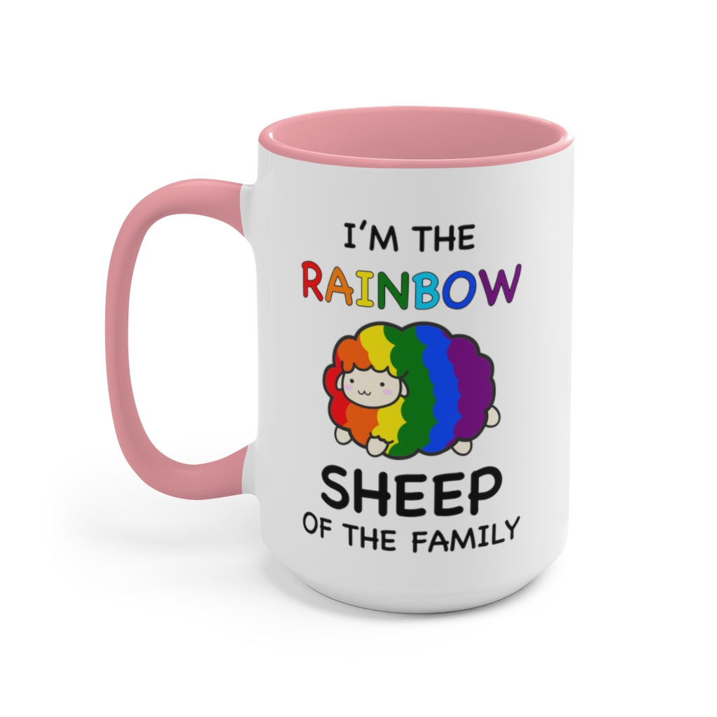 I'm The Rainbow Sheep Of The Family Accent Mug