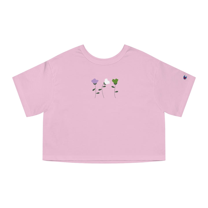 Champion - Genderqueer Flower Cropped T-Shirt