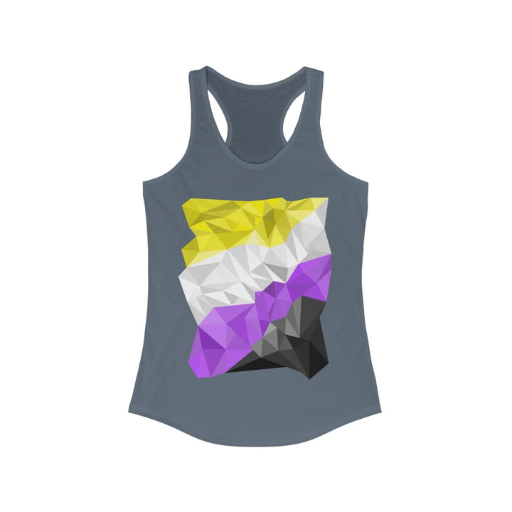Nonbinary Tank Top Racerback - Abstract Enby Flag