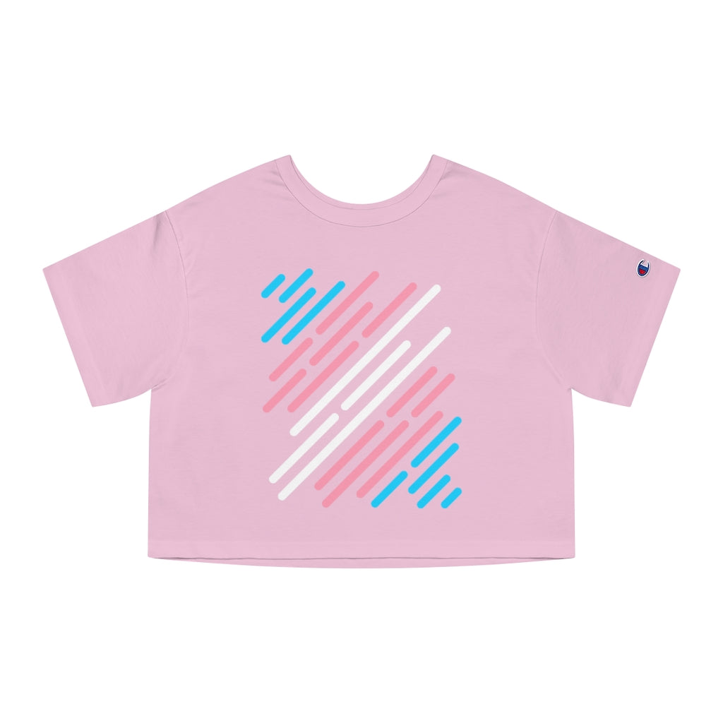 Champion - Trans Flag Stripe Cropped T-Shirt