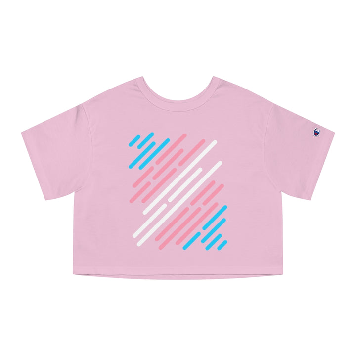 Champion - Trans Flag Stripe Cropped T-Shirt