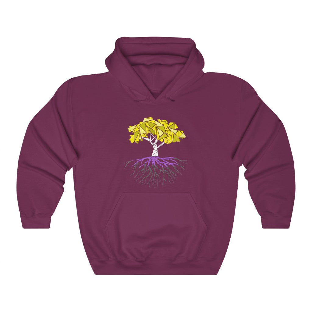 Abstract Tree Nonbinary Gender Neutral Hoodie