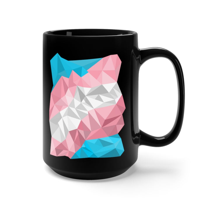 Trans Mug 15oz - Abstract Trans Flag