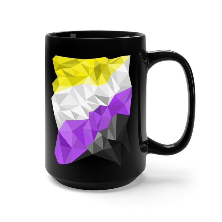 Nonbinary Mug 15oz - Abstract Enby Flag