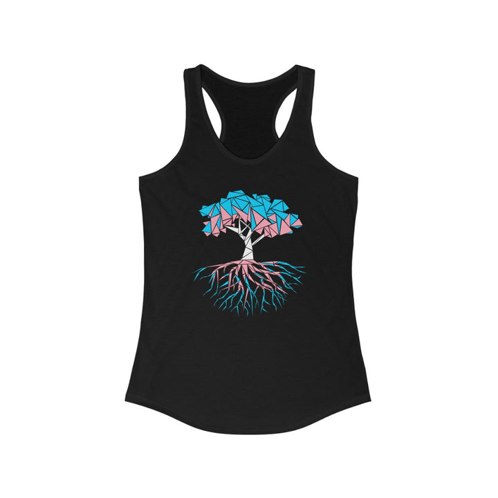 Trans Tank Top Racerback - Abstract Tree