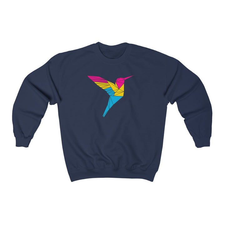 Polygon Hummingbird Pansexual Gender Neutral Sweatshirt