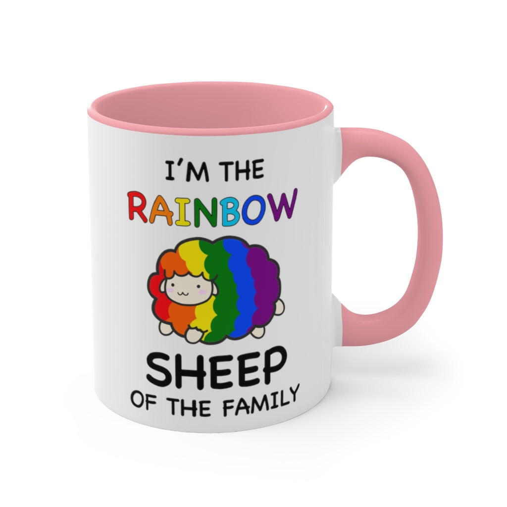 I'm The Rainbow Sheep Of The Family Accent Mug