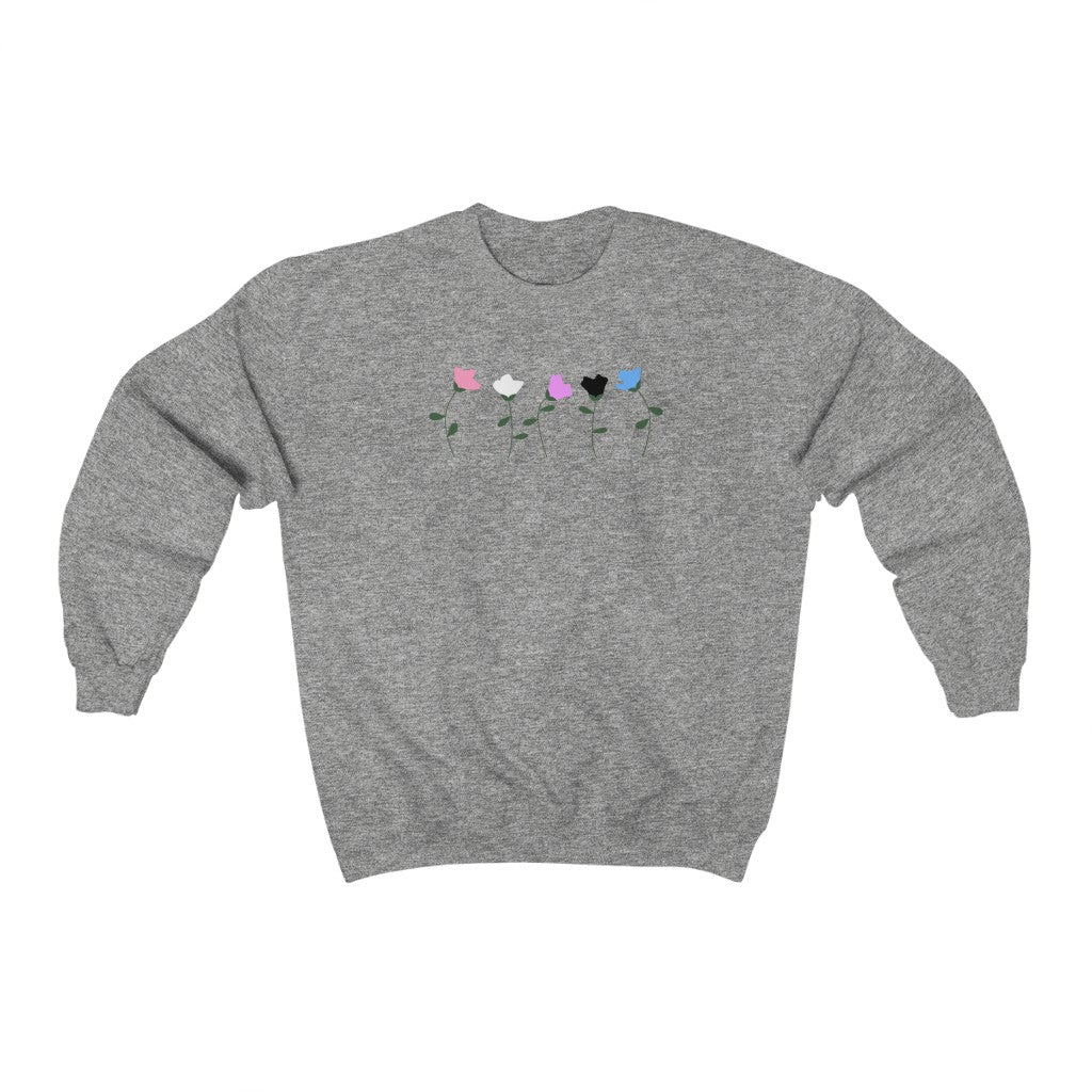 Genderfluid Flower - Gender Neutral Sweatshirt