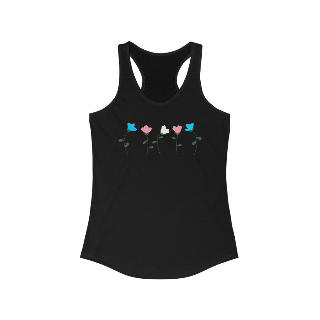 Trans Tank Top Racerback - Simple Flowers