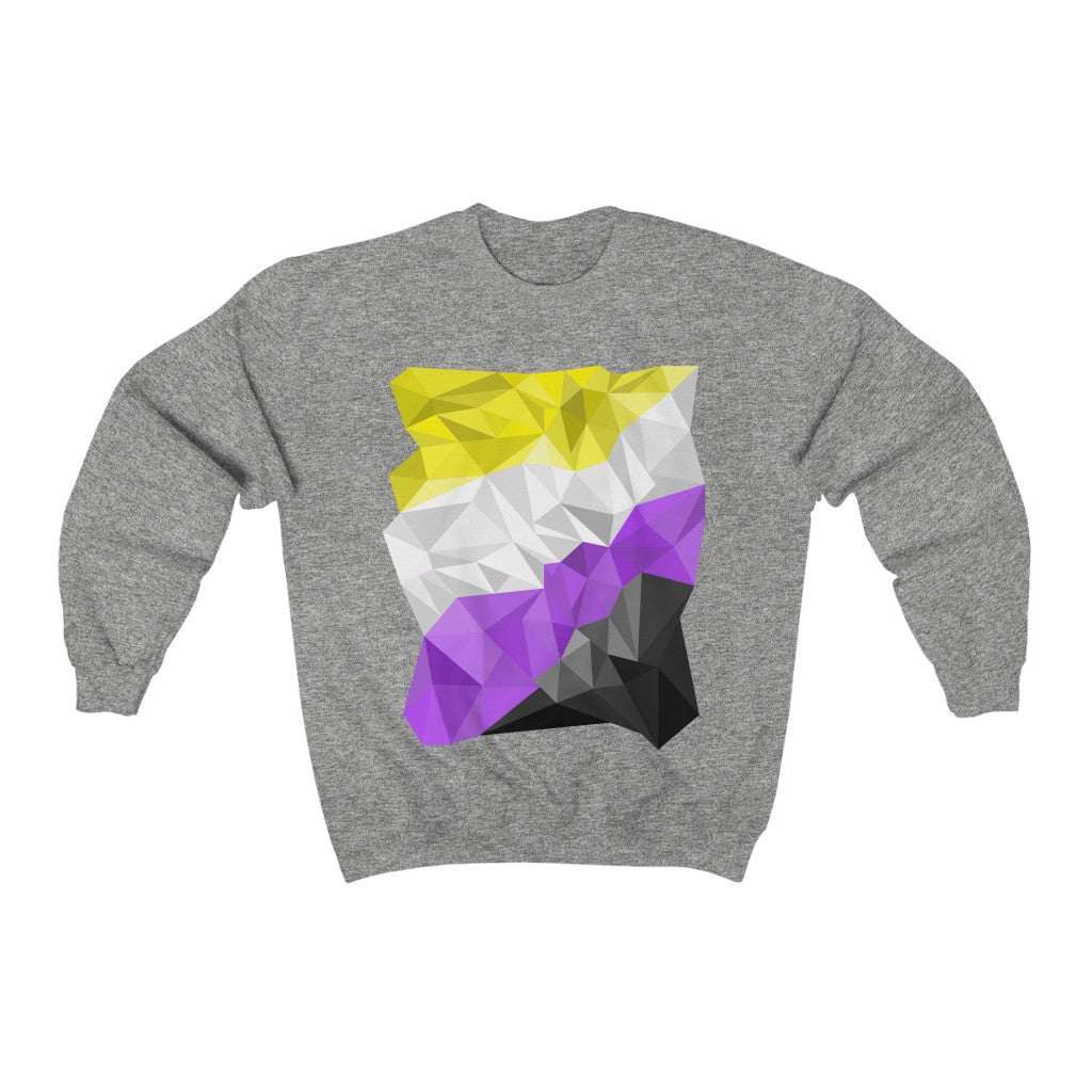 Nonbinary Sweatshirt - Abstract Enby Flag