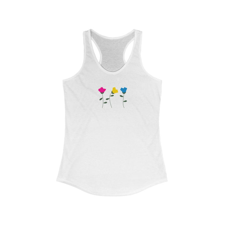 Pansexual Tank Top Racerback - Simple Flowers