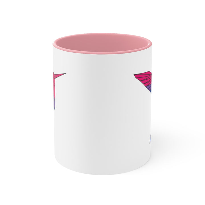 Polygon Hummingbird Bisexual Accent Mug