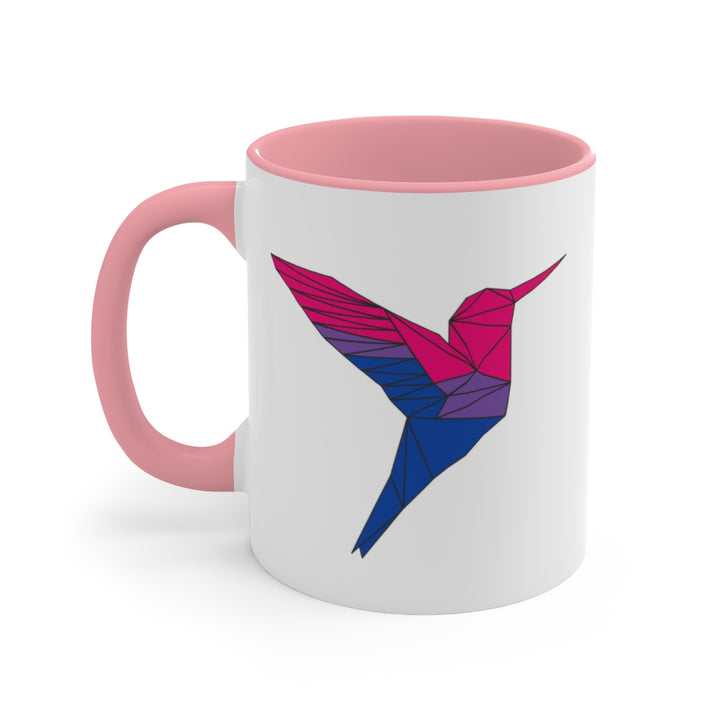 Polygon Hummingbird Bisexual Accent Mug