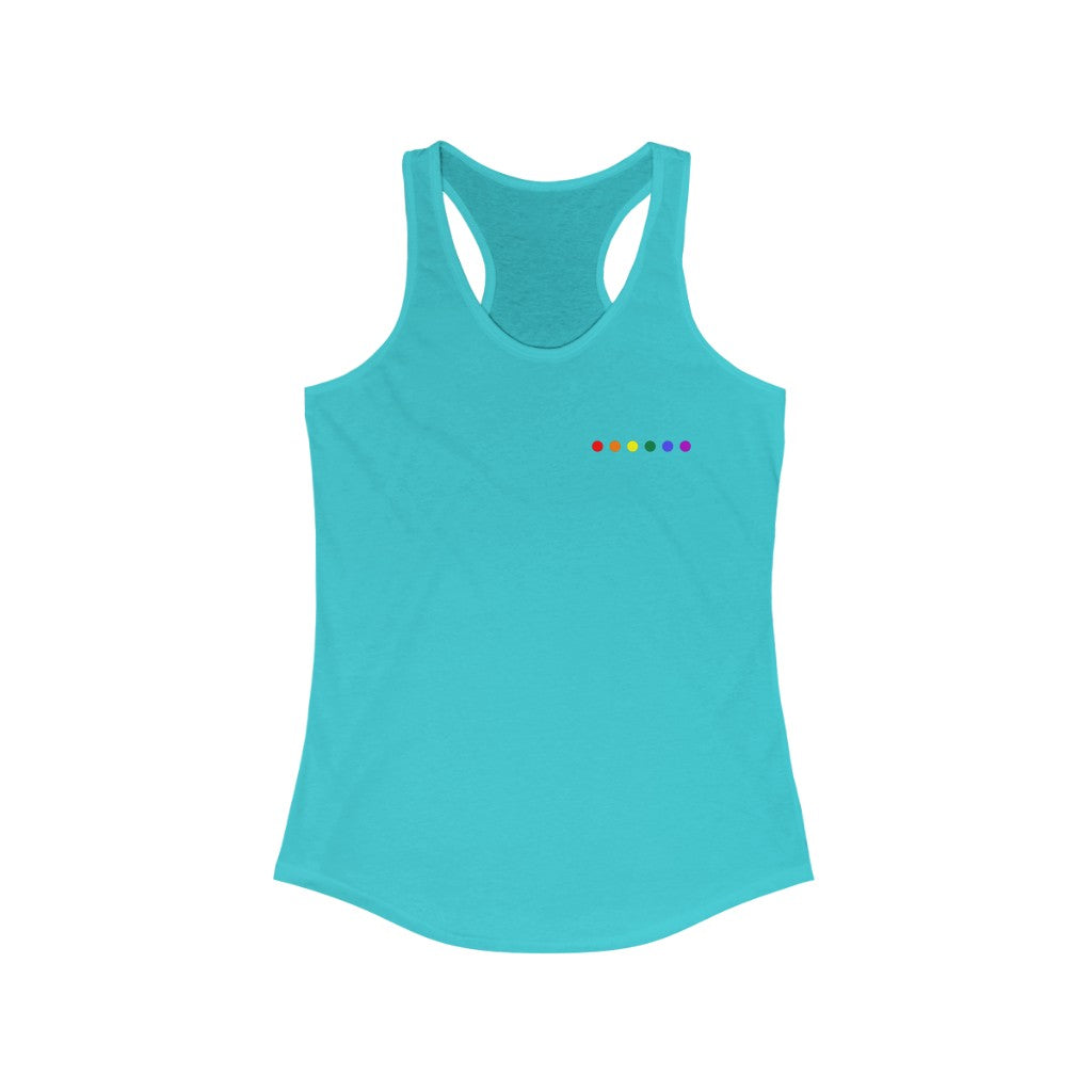 LGBTQ Pride Tank Top Racerback - Subtle Dot