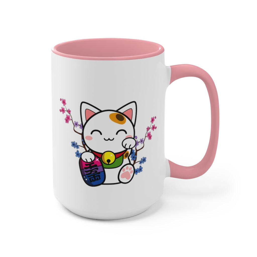 Maneki Neko Bisexual Accent Mug