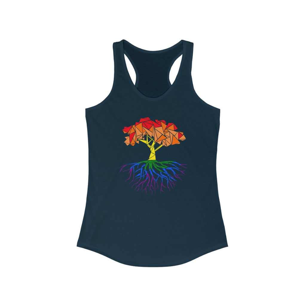 LGBTQ Pride Tank Top Racerback - Abstract Tree