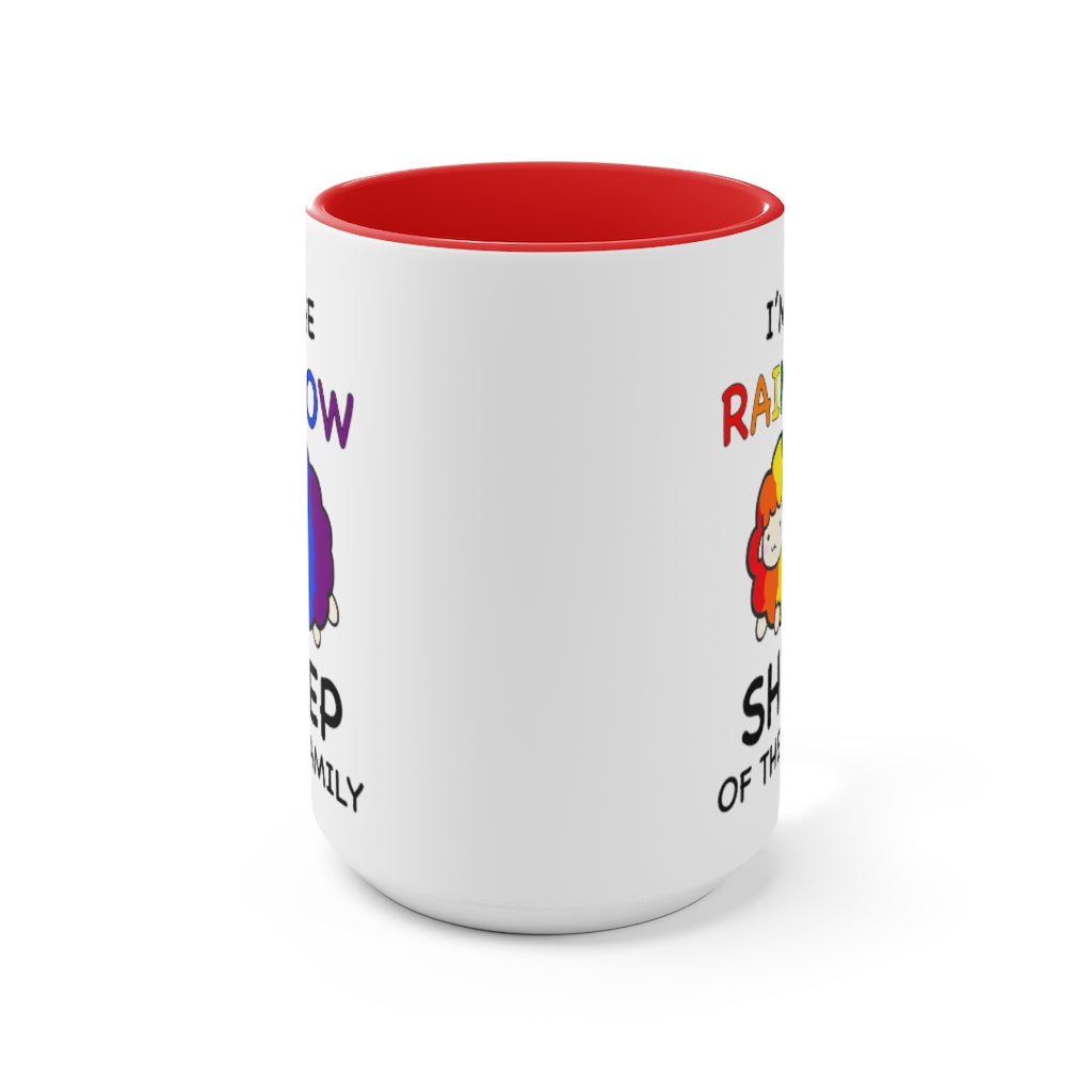 I'm The Rainbow Sheep Of The Family Accent Mug