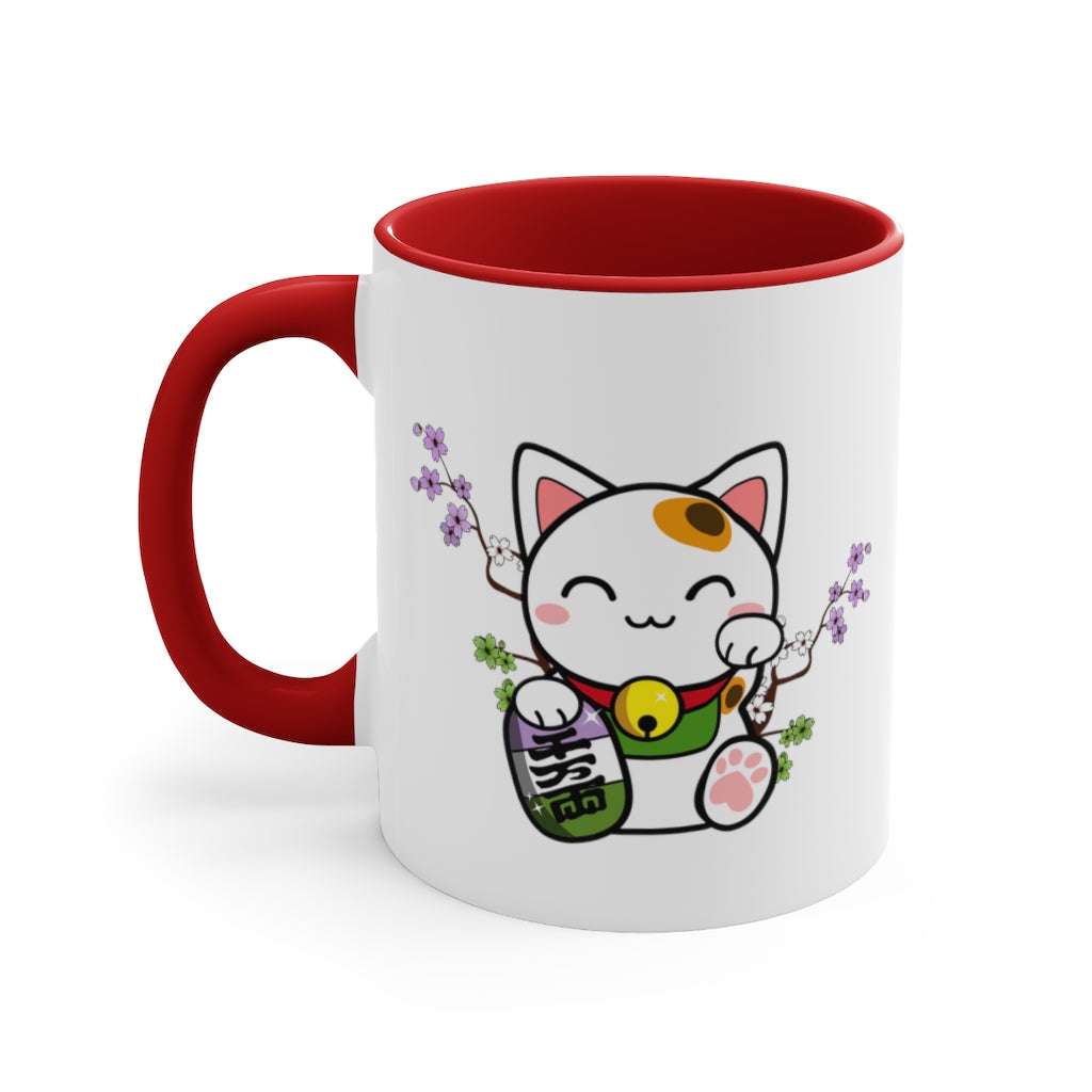 Maneki Neko Genderqueer Accent Mug