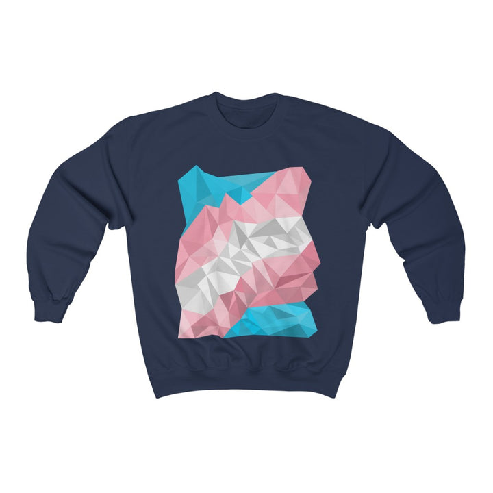 Trans Sweatshirt - Abstract Trans Flag