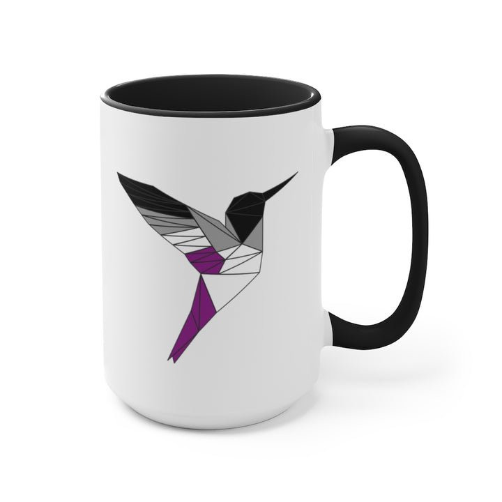 Polygon Hummingbird Asexual Accent Mug