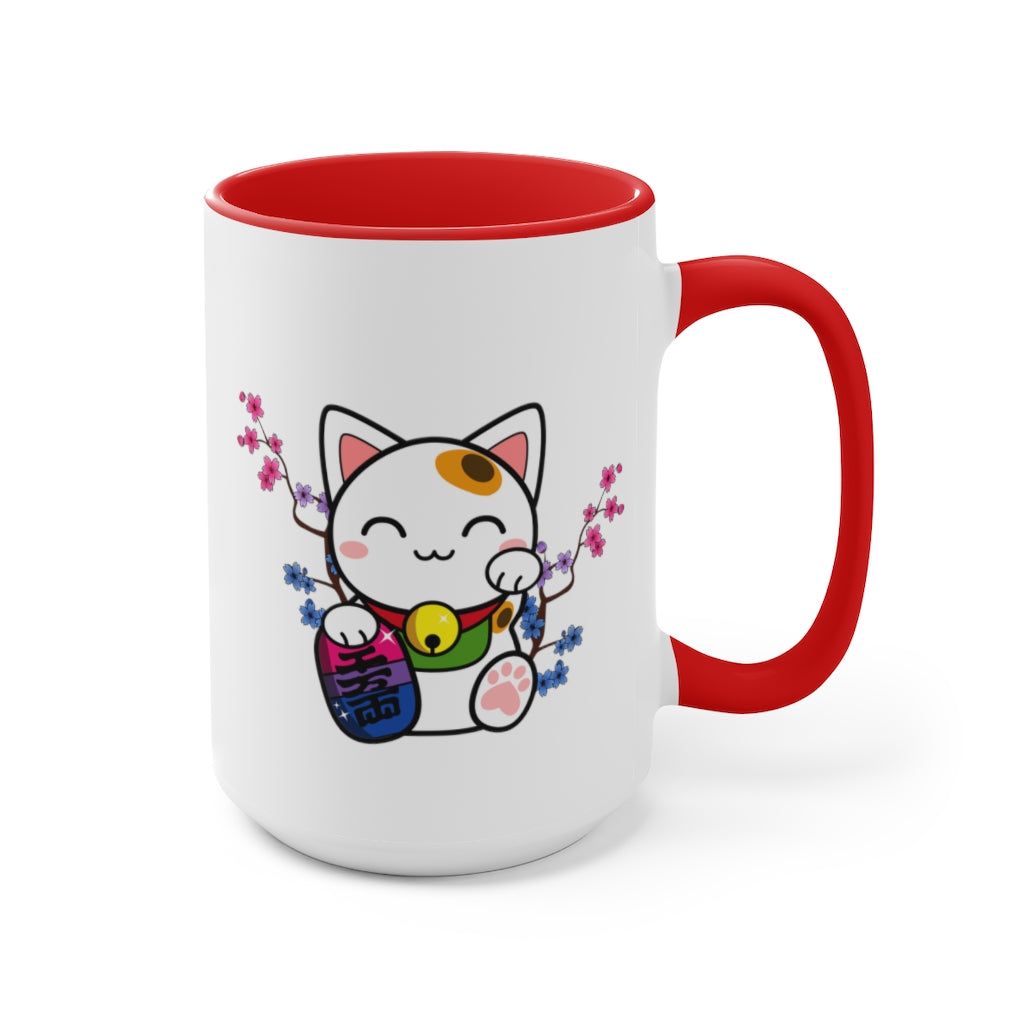 Maneki Neko Bisexual Accent Mug