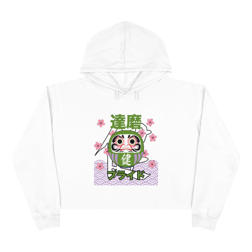 Genderqueer Daruma - Strength - Crop Hoodie