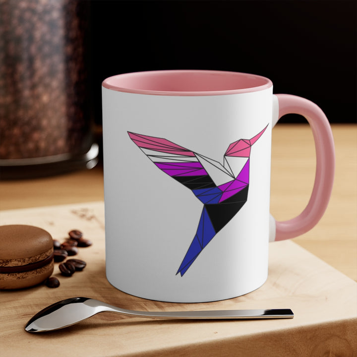 Genderfluid Mug - Polygon Hummingbird