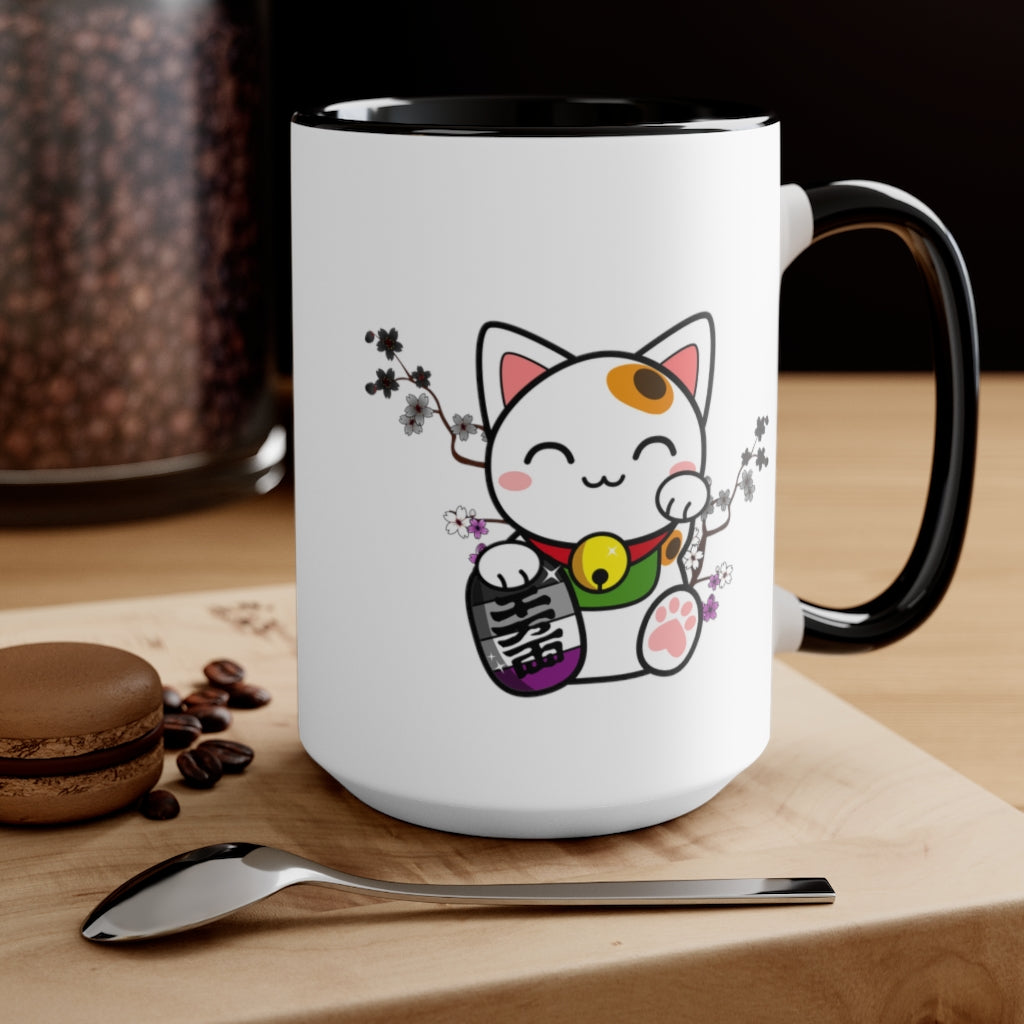 Maneki Neko Asexual Accent Mug