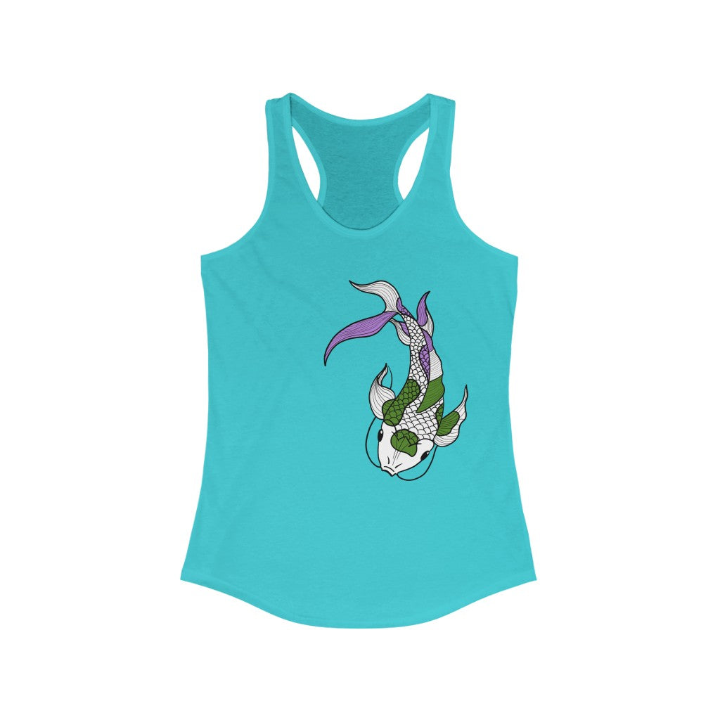 Genderqueer Tank Top Racerback - Koi Fish