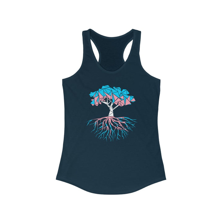 Trans Tank Top Racerback - Abstract Tree