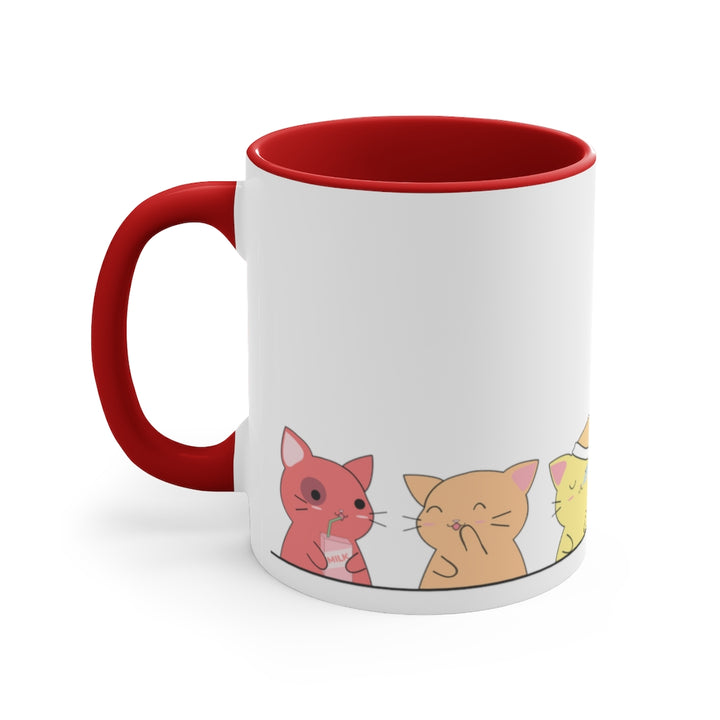 Kawaii Cats LGBTQ+ Accent Mug