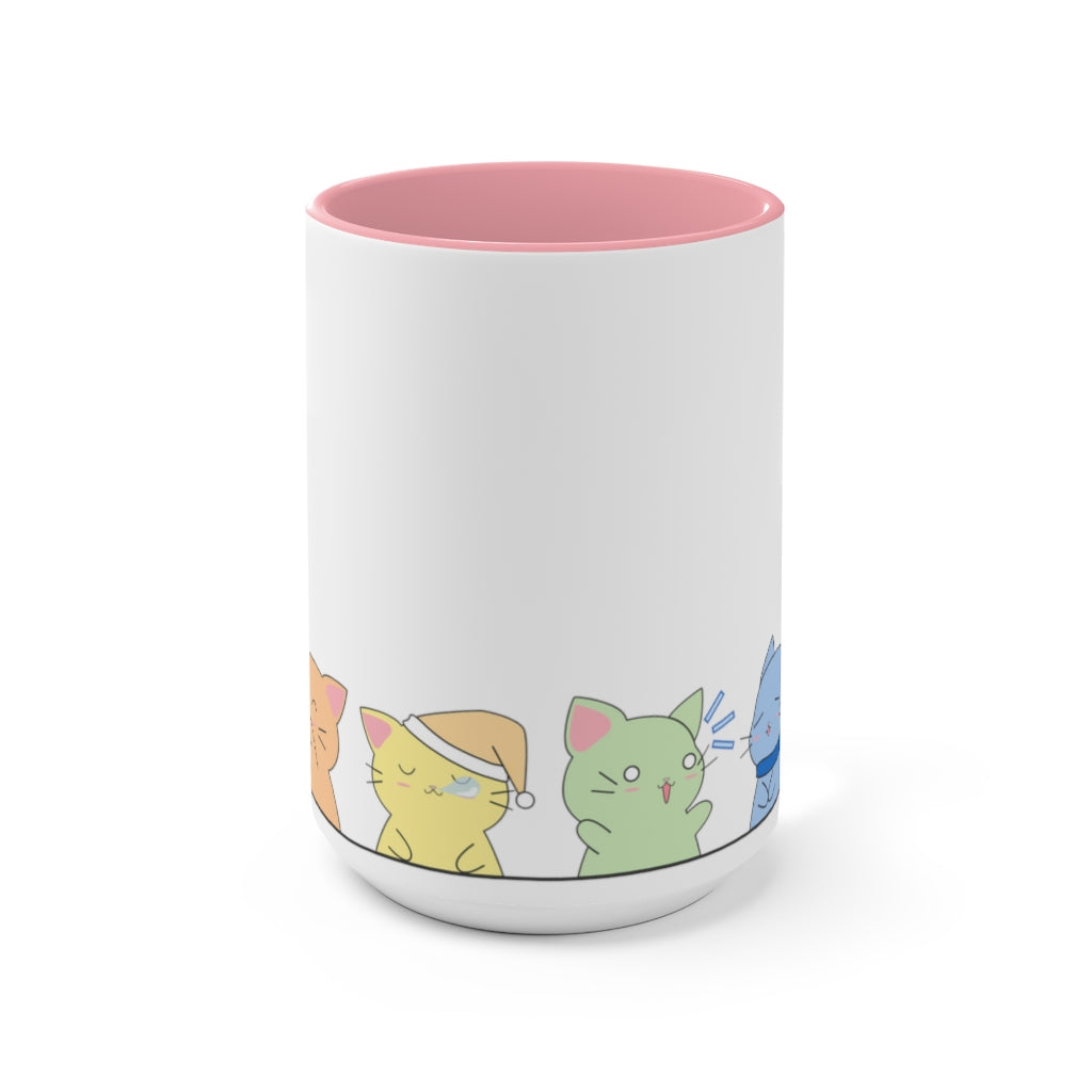 Kawaii Cats LGBTQ+ Accent Mug