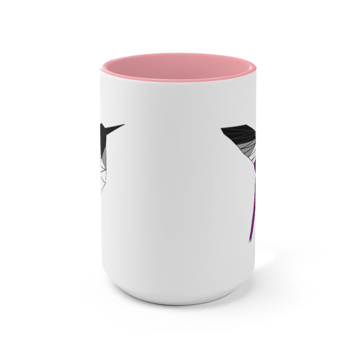 Polygon Hummingbird Asexual Accent Mug