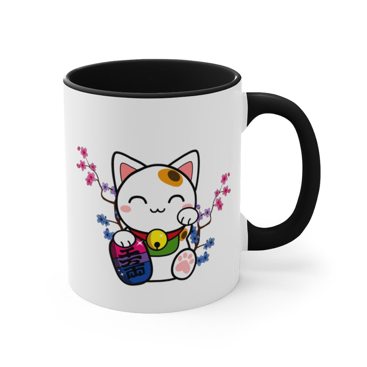 Maneki Neko Bisexual Accent Mug