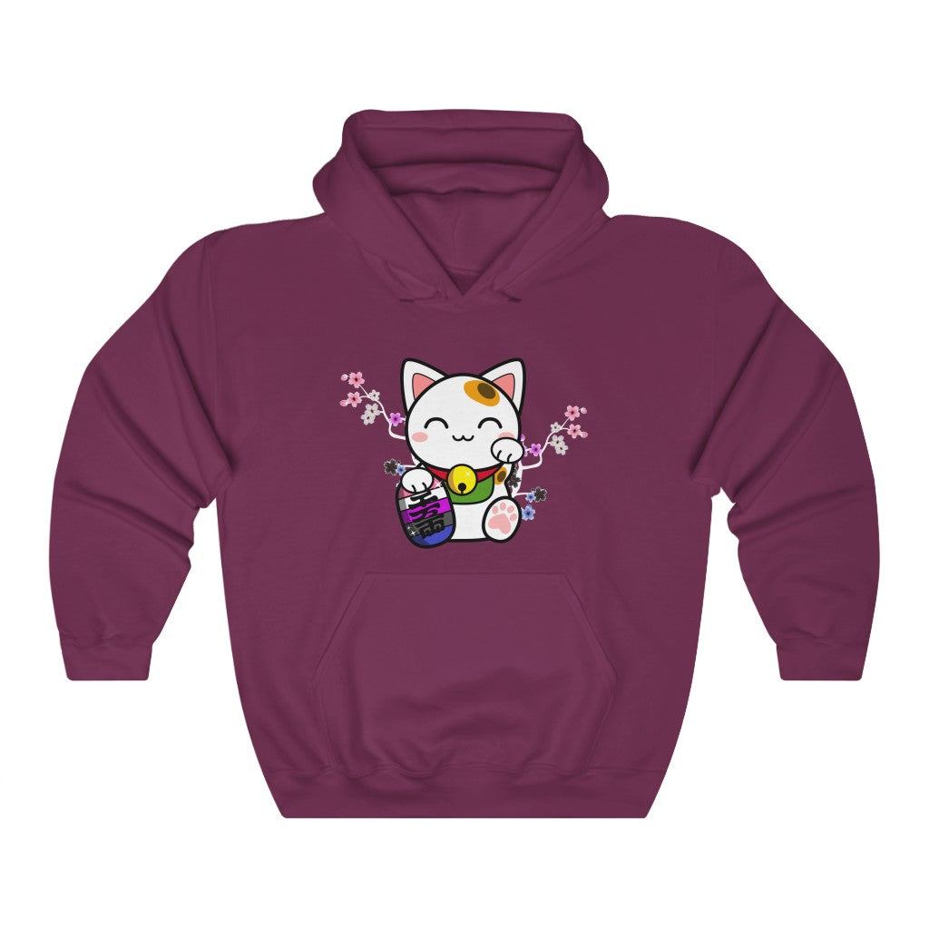 Maneki Neko Genderfluid Gender Neutral Hoodie