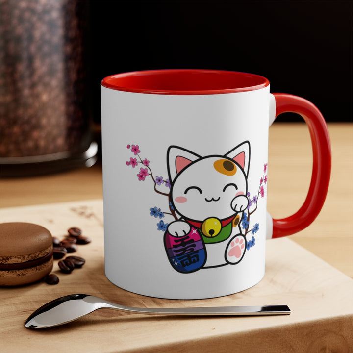 Maneki Neko Bisexual Accent Mug