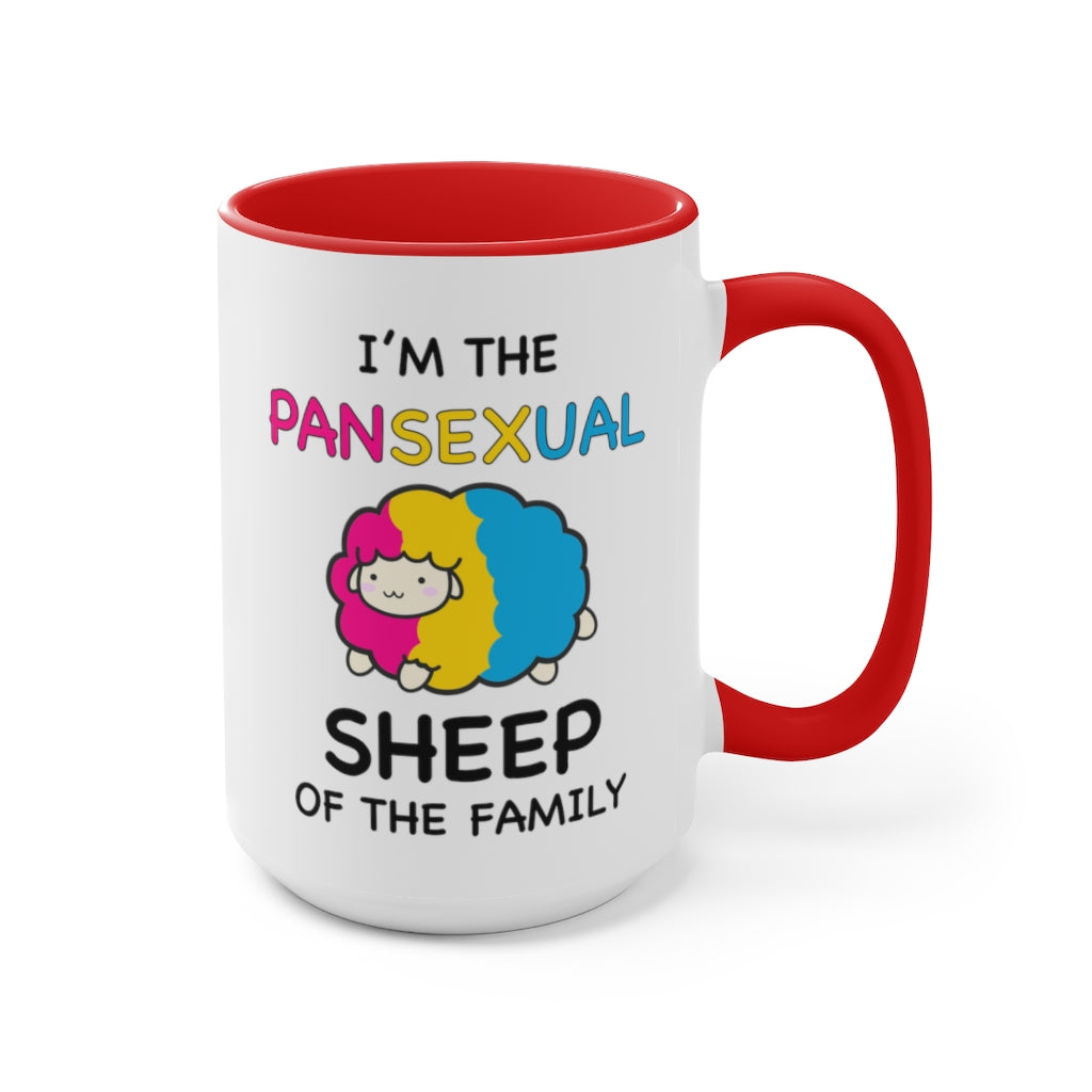 I'm The Pansexual Sheep Of The Family Accent Mug