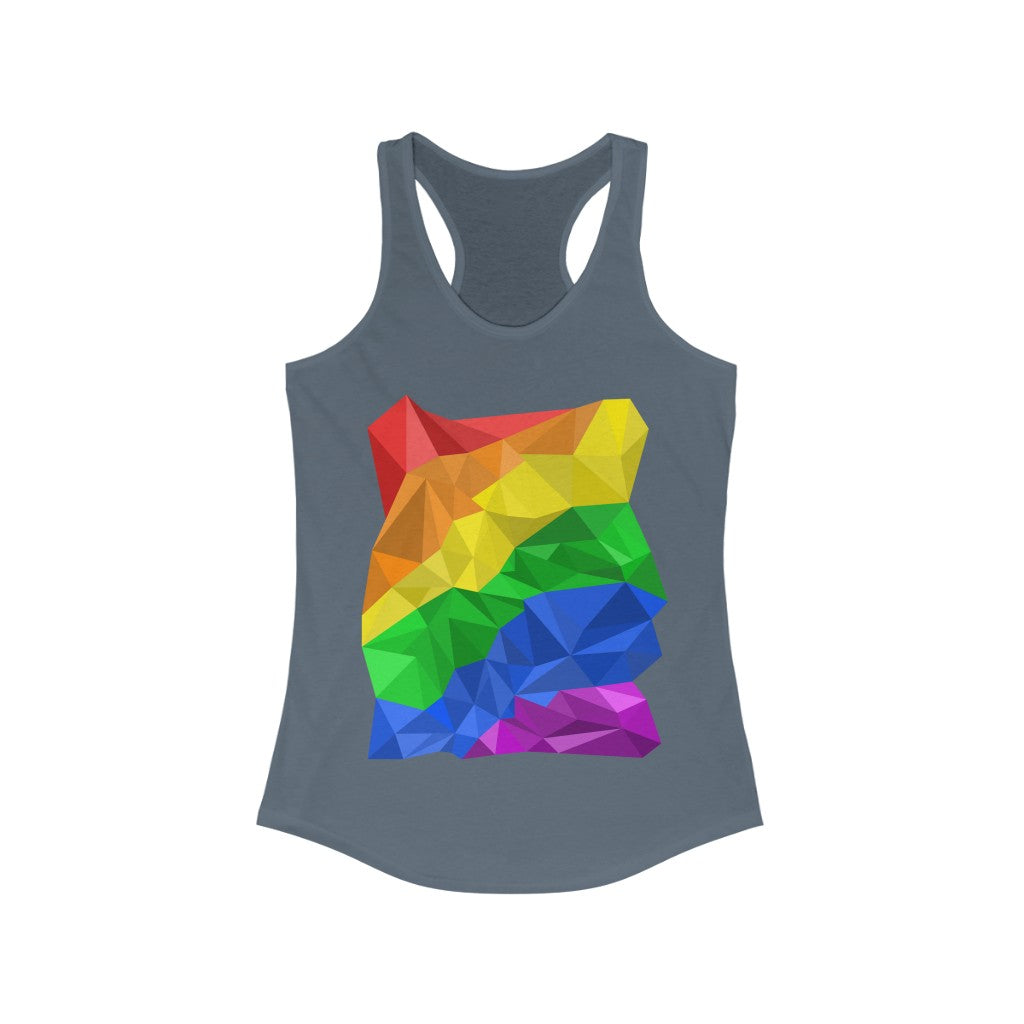 LGBTQ Pride Tank Top Racerback- Abstract Pride Flag