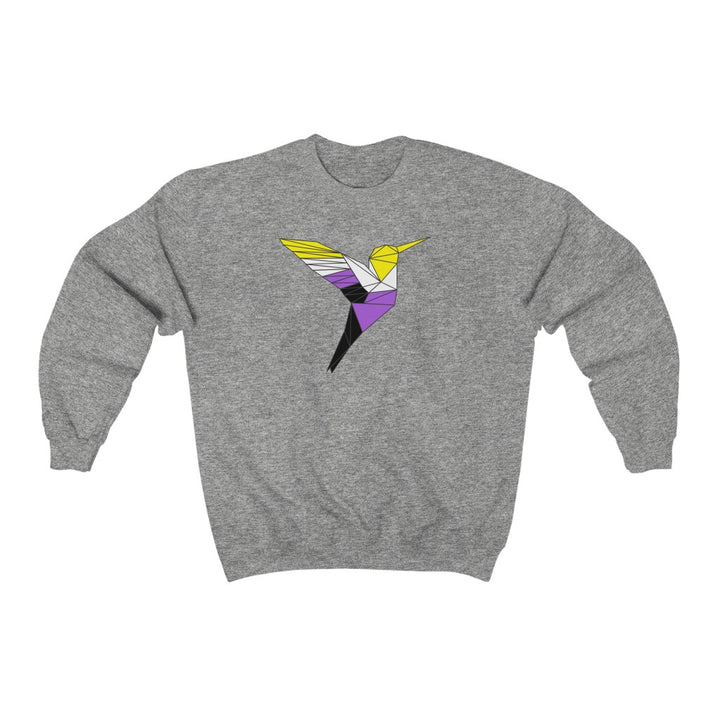 Polygon Hummingbird Nonbinary Gender Neutral Sweatshirt