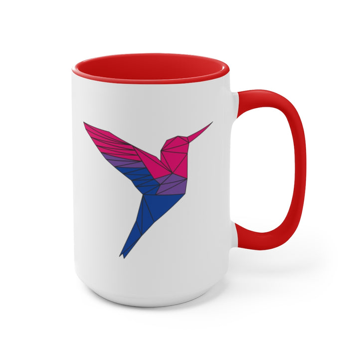 Polygon Hummingbird Bisexual Accent Mug