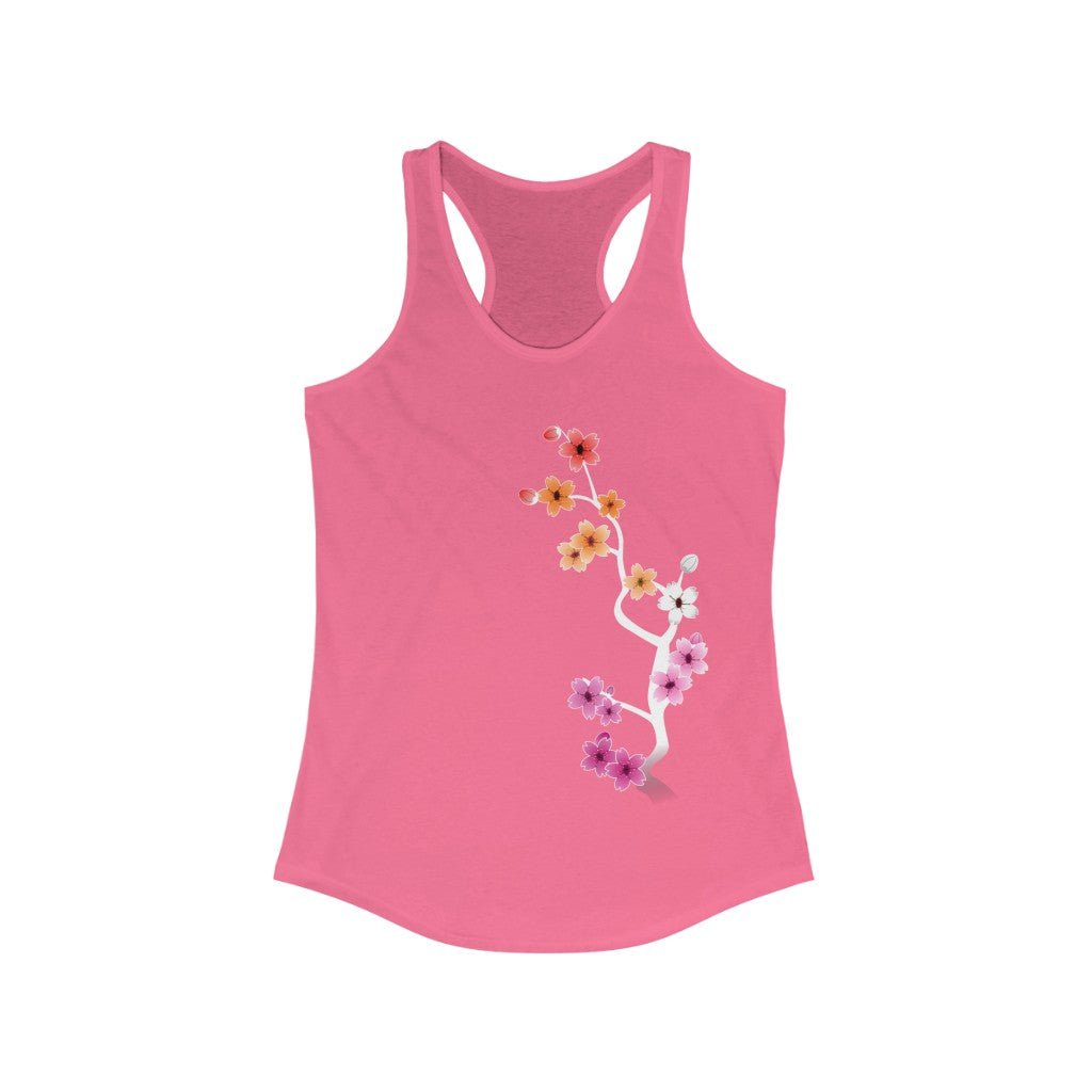 Lesbian Tank Top Racerback - Dark Sakura