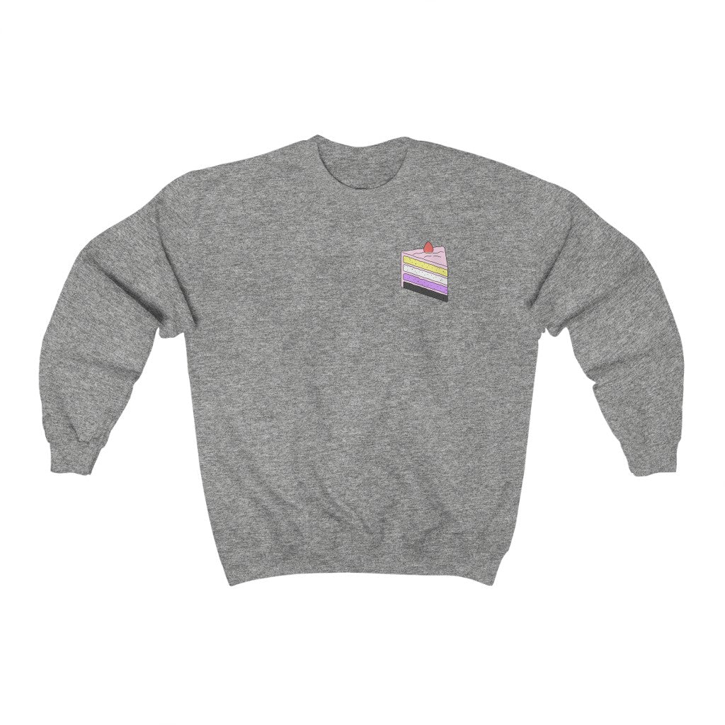 Cake Nonbinary Gender Neutral Sweatshirt