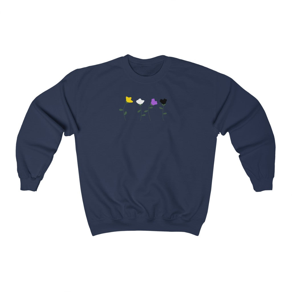 Nonbinary Flower - Gender Neutral Sweatshirt