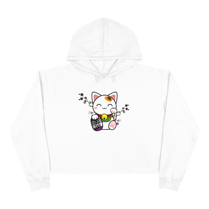 Maneki Neko Asexual Crop Hoodie