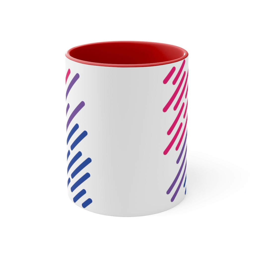 Bisexual Flag Stripe Accent Mug