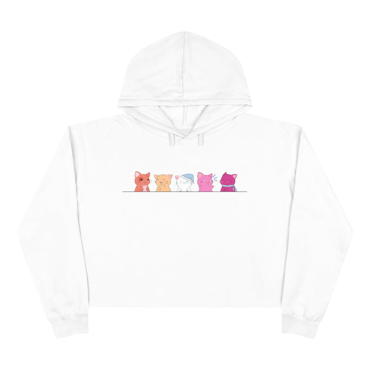 Kawaii Cats Lesbian Crop Hoodie