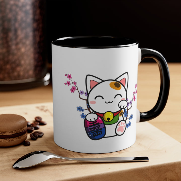 Maneki Neko Bisexual Accent Mug