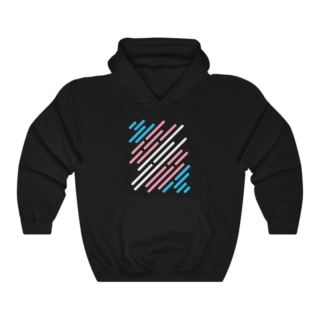 Trans Flag Stripe Gender Neutral Hoodie