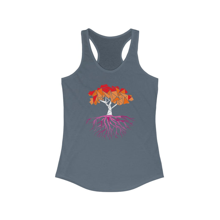 Lesbian Tank Top Racerback - Abstract Tree